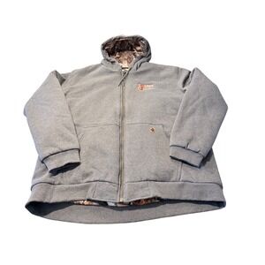 Legendary Whitetails Mens 2XT Grey CCW Camo Lined Full Zip Hoodie Knight Const